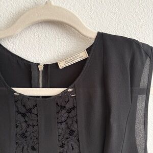Nina Ricci Silk Black Lace Blouse